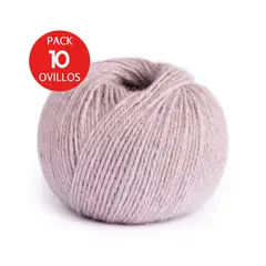 MICHELL - Lana 100% Baby Alpaca Indiecita DK Pack x10 Ovillos Rosa Claro M1703