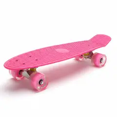 START FG - Skate Rojo con Luces LED – PVC de Alta Resistencia - 55 cm - Para Niños y Adultos