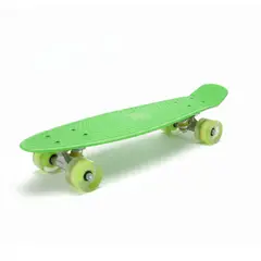 START FG - Skate Verde con Luces LED – PVC de Alta Resistencia - 55 cm - Para Niños y Adultos