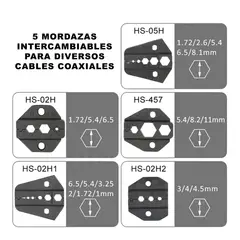 GENERICO - Kit prensaterminal cable video coaxial cable BNC RG fibra óptica CCTV