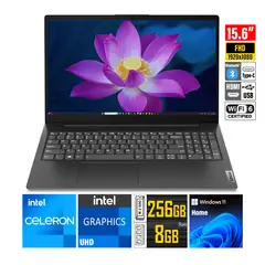 LENOVO - Portátil V15 G2 IJL 156 FHD - 8GB RAM 256GB SSD Productividad y Rendimiento Esencial