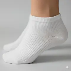 GENERICO - Pack 3 Medias Tobilleras Color Blanco