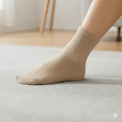 GENERICO - Pack 3 Medias Tobilleras Color Negro y Beige