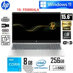HP - Laptop 15-FD0004LA Intel Core i3-N305 8GB RAM 256GB SSD 156 FHD Silver