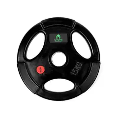 MYGYM HOME EQUIPMENT - Disco Olímpico con Forro Jebe con Agarres 15 KG