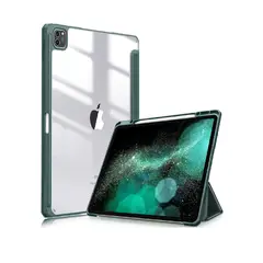 OTTOWARE - Smart Cover Ipad Air 11 2024 Desmontable Imantada (Tapa Transparente) Verde Militar