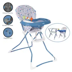 EBABY - Silla De Comer BADALA 628 Plegable Azul