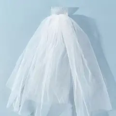 GENERICO - Velo blanco de doble capa para novia despedida de soltera Bride