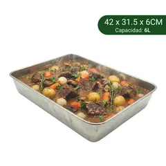 PENTHA - Bandeja de acero inoxidable para horno 6L