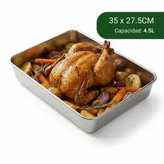 PENTHA - Bandeja de acero inoxidable para horno 4 . 5L