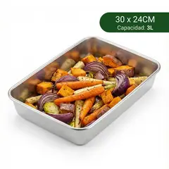 PENTHA - Bandeja de acero inoxidable para horno 3L