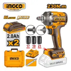 INGCO TOOLS - CIWLI20236 ATORNILLADOR Y LLAVE DE IMPACTO DE 230NM