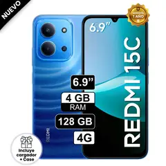 REDMI - Celular Xiaomi 15C 128GB 4GB RAM Azul