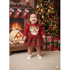 GENERICO - VESTIDO PARA NIÑA BEBE DE 3 PIEZAS