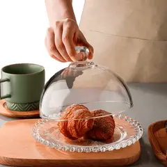 INSPIRA - Cúpula y Plato de Vidrio con Cuencas para Postres