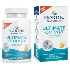 GENERICO - Aceite de Pescado Omega-3 Alta Potencia Nordic Naturals Ultimate Omega 1280 mg – 90 Cápsulas Blandas