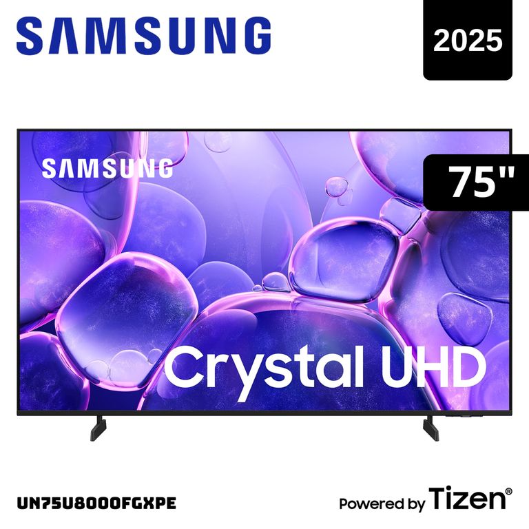 TELEVISOR 75 SMART TV TIZEN OS 4K CRYSTAL UHD LED 2025 - UN75U8000FGXPE