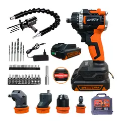 REDBO - Taladro Inalámbrico 20v Brushless 50 En 1 + Adaptador