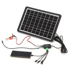OEM - Cargador Solar - Panel 20W - Portatil Con Linterna