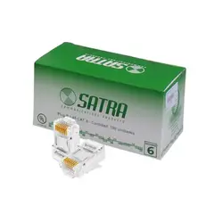 SATRA - Conectores RJ45 CAT 6 Caja de 100 Unidades