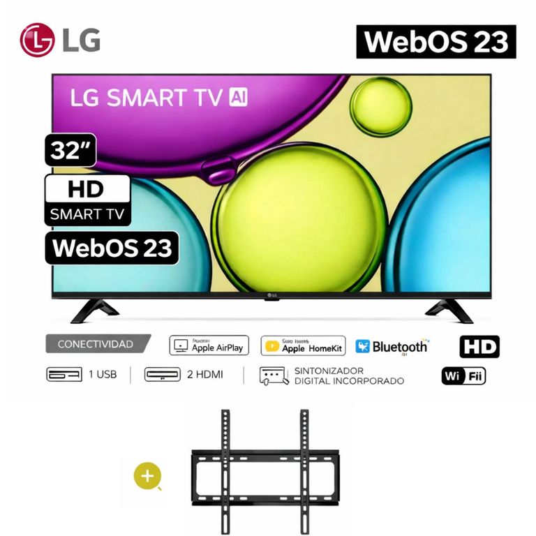 Televisor Led 32 HD Smart Tv 32LR600BPSC + Rack