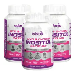 EDENIS HEALTH - PACK 3 MYO & D-CHIRO INOSITOL 120 CÁPSULAS