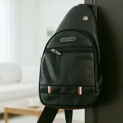 GENERICO - Morral Bandolero Unisex de Material Eco-Sintético Color Negro