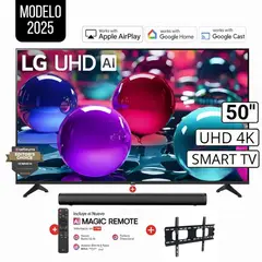 LG - TELEVISOR 50 50UA7300PSB UHD 4K THINQ AI + MAGIC REMOTE + RACK + SUNDBAR