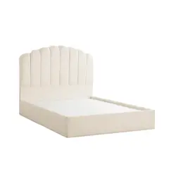 MUEBLES MACRUMO - Cama tapizada Sther 2 plz Color Beige