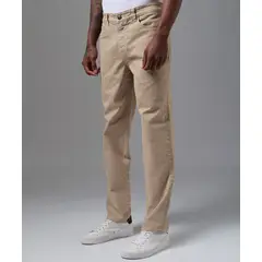 MBO - Pantalon Hombre Denim Spandex Regular Marron Claro