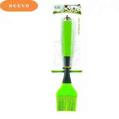 ICHIMATSU - Brocha De Reposteria Silicona Con Mango Verde De Abs
