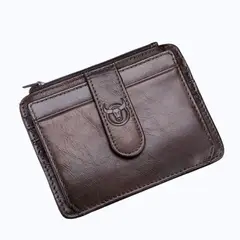 BULLCAPTAIN - - Tarjetero de Cuero Mate KB-00-CFC Café claro