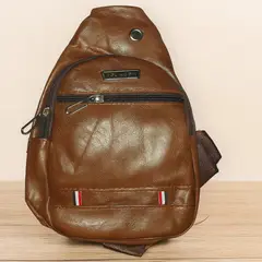 GENERICO - Morral Bandolero Unisex de Material Eco-Sintético Color Marrón