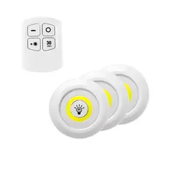 OEM - SET DE 3 LUCES LED CON CONTROL INALAMBRICO BLANCO