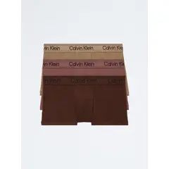 CALVIN KLEIN - 3 PACK STENCIL LOGO COTTON STRETCH - LOW RISE TRUNK CK