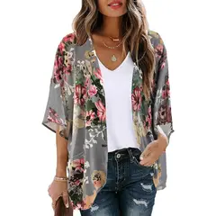KAST PE - Kimono Nadia Cardigan con estampado floral - Talla L