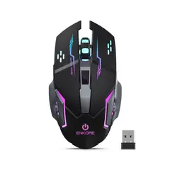 ENKORE - Mouse Gamer 3 Modos: BT Inalámbrico Recargable 6B Thunder EKM 501