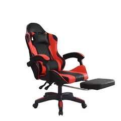 MOBELART - Silla Gamer BYD NegroRojo Con Reposapiés möbelArt