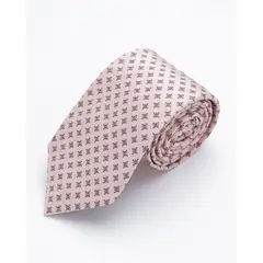 ANDREW'S TIES - CORBATA MELON CON DISEÑO DE ESTRELLAS MARRONES
