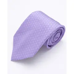 ANDREW'S TIES - CORBATA LILA CON DISEÑO DE CIRCULOS PLATEADO