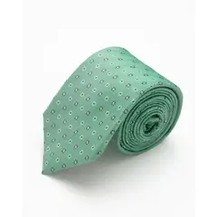 ANDREW'S TIES - CORBATA VERDE MENTA CON MINI FLORES A TONO