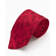 ANDREW'S TIES - CORBATA ROJA DISEÑOS PAILEY NEGROS