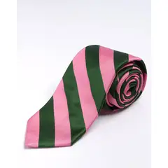 ANDREW'S TIES - Corbata Pari Pari Verde Rosado