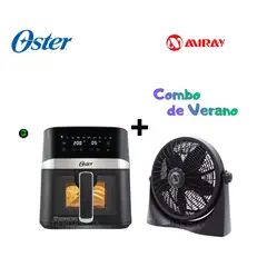 OSTER - Freidora de Aire Digital Oster® 4L CKSTAF40WDDF y Ventilador Miray