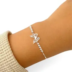 JOYERIA D'PILMER - PULSERA DE PLATA MARIPOSA