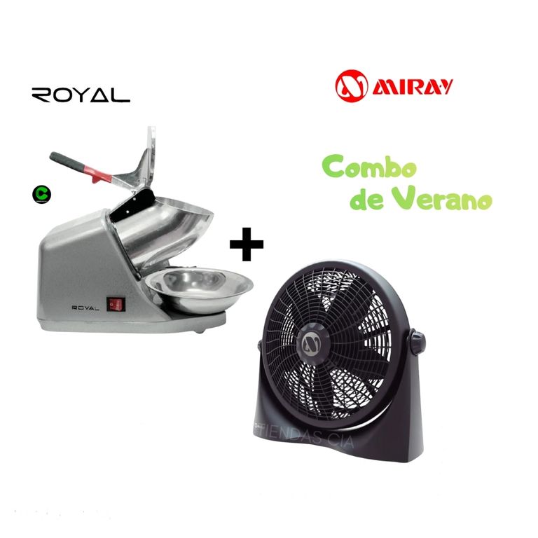 Combo Maquina Raspadillera y Ventilador Miray VMC-1058