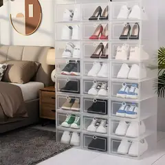 GENERICO - Pack x 24 Organizadores de Zapatos Armables De Material Flexible - Transparente