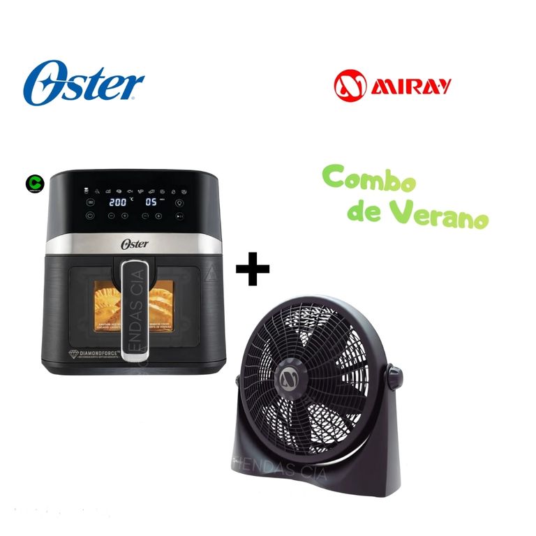 Combo Freidora de aire 4L y Ventilador Miray