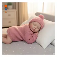 GENERICO - Figura de Bebe de Juguete Realista con Chompa y Gorro Tejido Y+Ligas Regalo