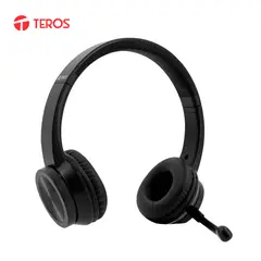 TEROS - Audífono Headset USB con micrófono TE-8037N para PC Windows negro